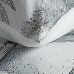 Posteljina 220x200 cm od  egipatskog pamučnog makosatina, s dizajnerskim printom Eve Minge