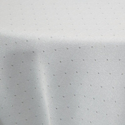 Okrugli stolnjak ukrašen srebrnim sjajnim koncem i elegantnom trakom ∅ 120 Ellen