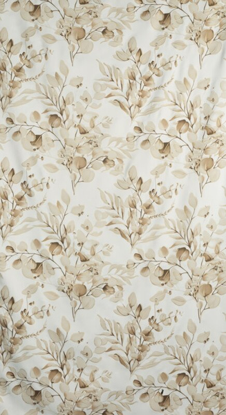 Bež i zlatna zavjesa za zamračivanje s cvjetnim printom i sjajnim detaljima, 140x250 cm - OLENI