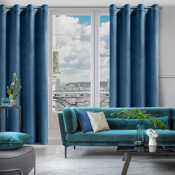 Zavjesa od jednobojnog mekog baršuna 140x250 cm ROSA