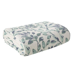 Lagani prekrivač s printom zelenih grančica 200x220 CLARISSA