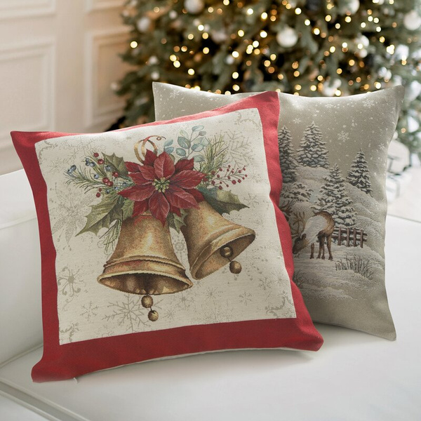 Tapiserijska jastučnica 45x45 cm pamučna s božićnim motivom GOB