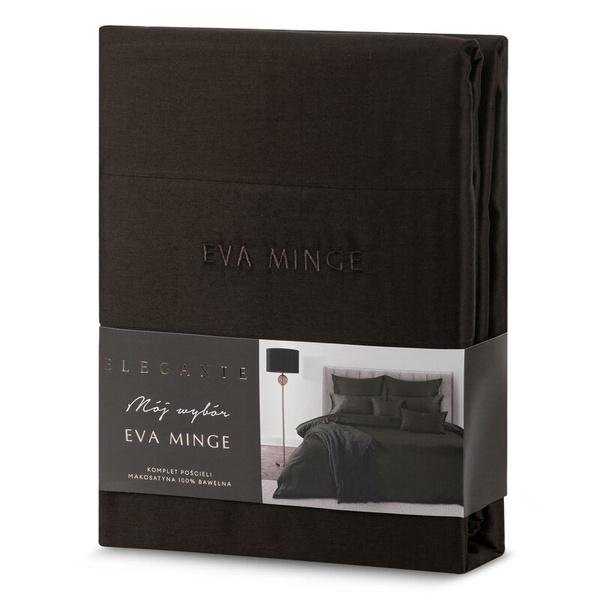 Ekskluzivna pamučna posteljina dimenzija 140x200 cm, makosatin s ukrasnim rubovima i vezom, kolekcija MINGE ELEGANTE