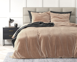 Baršunasta posteljina 140x200/220 mikroperkal Velvet Uni