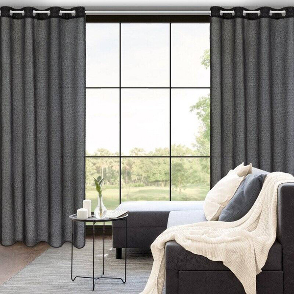 Zavjesa 140x250  AGIS ukrašena dlakavim dodatkom