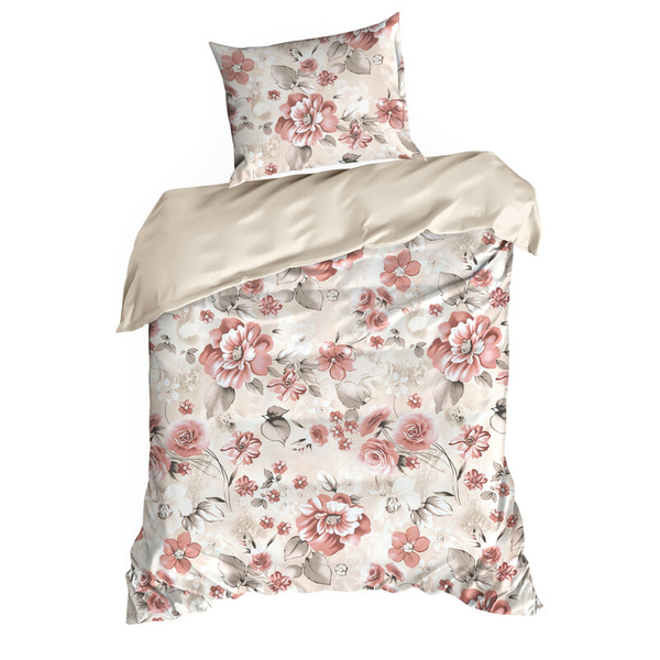 Posteljina 140x200 cm od pamučnog satena s cvjetnim uzorkom SPRING