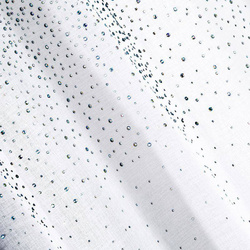 Bijela zavjesa ukrašena šljokicama na ušicama 140x250 glamour Madie