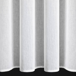 Bijela zavjesa ukrašena srebrnim kamenčićima na ušicama 300X150 Nadine