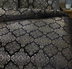 Posteljina od flanelskog flisa 200x200/220 sa zlatnim uzorkom Glamour Flannel