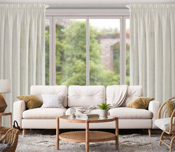 Zavjesa od tkanine s lanom  u eko stilu 140x300 trakasta Judita