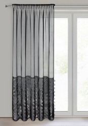 Zavjesa DEBORA na traci 140x270 cm crna