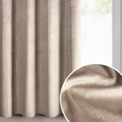 Baršunasta zavjesa ukrašena sjajnim printom, 135x250 cm, zlatne rupice - BETHY