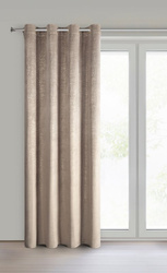 Baršunasta zavjesa ukrašena sjajnim printom, 135x250 cm, zlatne rupice - BETHY