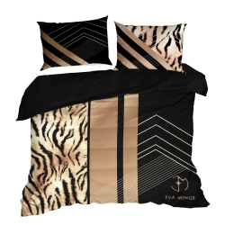Posteljina od najkvalitetnijeg pamučnog macosatina s dizajnerskim geometrijskim printom 220x200 Eva Minge
