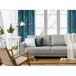 Baršunasta zavjesa 140x250 s printom palminog lišća Palms