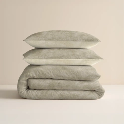 Posteljina od flanela 140x220 bež, mekana na dodir Washed Cotton