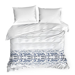 Komplet pościeli satynowej class 02 140x200 cm, 1 szt. 70x80 cm biały Eurofirany