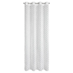 EVA MINGE gotova zavjesa 135x250 od šifonske tkanine ukrašena pomponima s dodatkom sjajnog konca AURELIA 