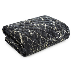 PREMIUM baršunasti pokrivač 220x240 prošiven metodom vrućeg prešanja sa sjajnim mramornim uzorkom Blink 4