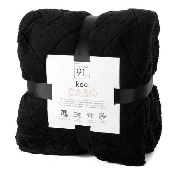 Flano deka 150x200 ukrašena reljefnim uzorkom CARO