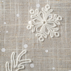 Božićni stolnjak 85x85 cm ukrašen nježnim printom, bež, lanena struktura
