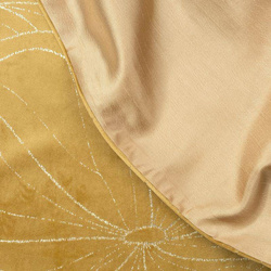 Nadstolnjak od baršuna s nježnim svijetlozlatnim listovima lopoča  35 x 220 cm Blink 18
