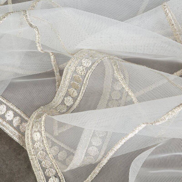 Gotova zavjesa dek 350x140 cm krem boje