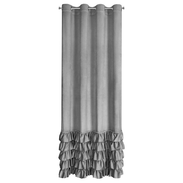 Gotova baršunasta zavjesa s volanima i ukrasnim kamenčićima Carli 140 x 250 cm