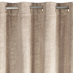 Baršunasta zavjesa ukrašena sjajnim printom, 135x250 cm, zlatne rupice - BETHY