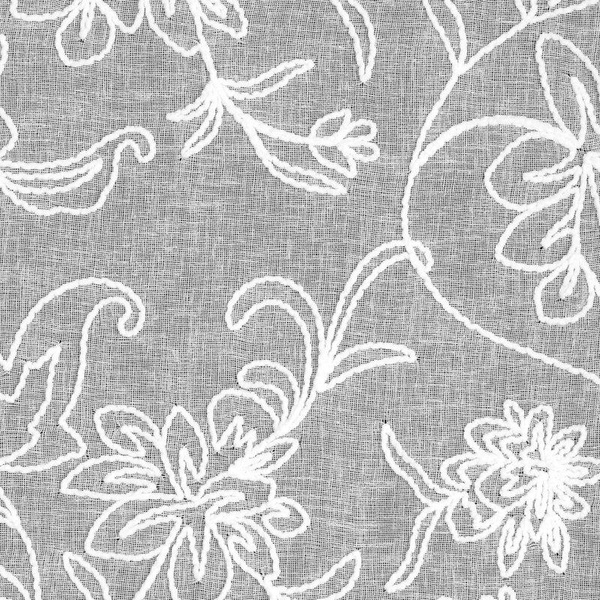 Zavjesa od tkanine prirodnog izgleda ukrašena šenil vezom, 140x250 cm - LILY