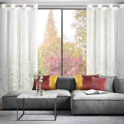 Gotova zavjesa 140x250 ukrašena mramornim tiskom, zlatnim ušicama Marta