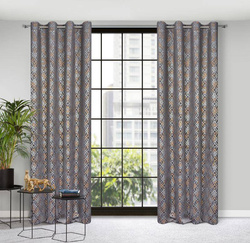 Zavjesa od baršuna sa osjenčanim srebrnim i zlatnim uzorkom u boho stilu 140x250 Areta