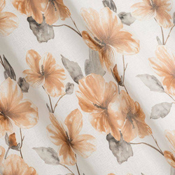 Zavjesa od svijetlog etamina sa printom cvijeća, poluprozirna 140x250 Sofia
