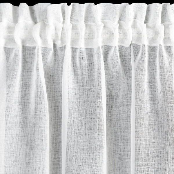 Bijela kuhinjska zavjesa od gaze ukrašena božićnim zvijezdama, tunel 150x90 cm - XMAS