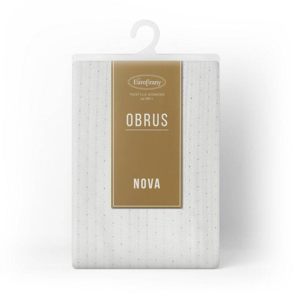 Stolnjak 145x280 ukrašen srebrnim sjajnim koncem i elegantnom trakom Ellen