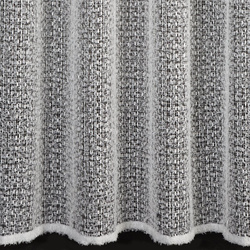 Bijela mrežasta zavjesa s moher koncem, 140x250 cm - KLOE