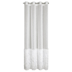 Zavjesa 140x250 od gaze ukrašena moher koncem MARGARET 2 