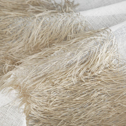 Zavjesa 140x250 od gaze ukrašena moher koncem Margaret 3