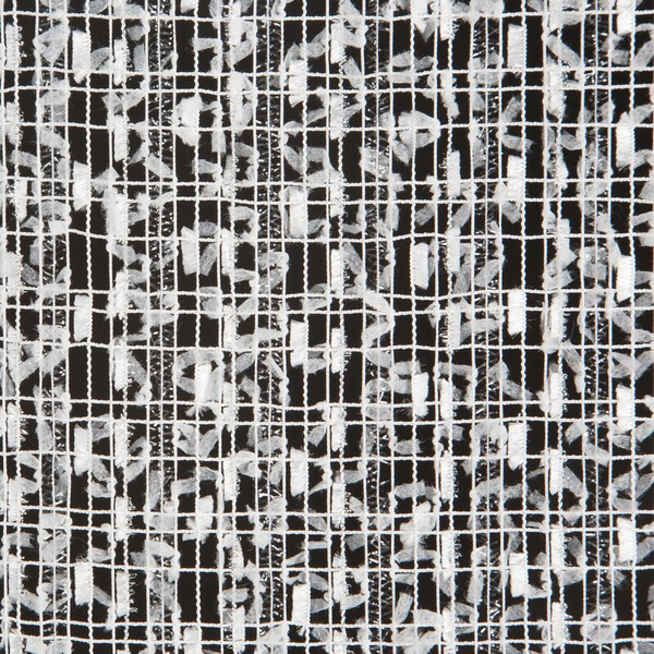 Bijela mrežasta zavjesa s moher koncem, 140x250 cm - KLOE