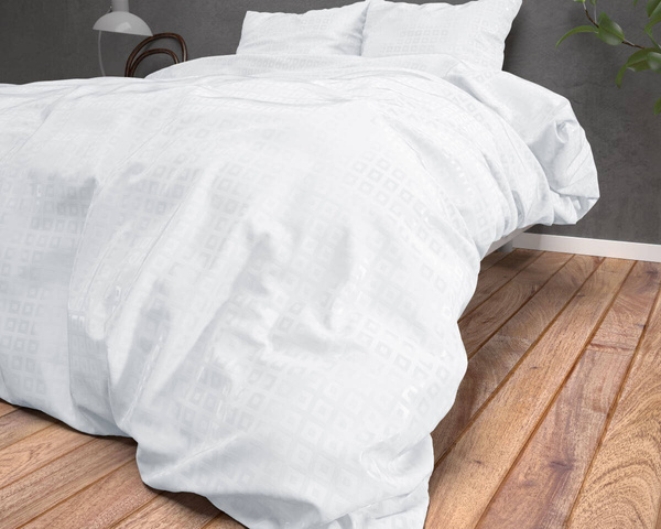 Elegantna bijela posteljina za apartmane 200x220 nije potrebno glačanje