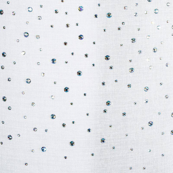 Bijela zavjesa ukrašena šljokicama na ušicama 140x250 glamour Madie