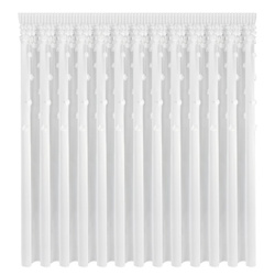 Bijela šifonska zavjesa ukrašena trodimenzionalnim ružama, 350x270 cm, traka - DIANA