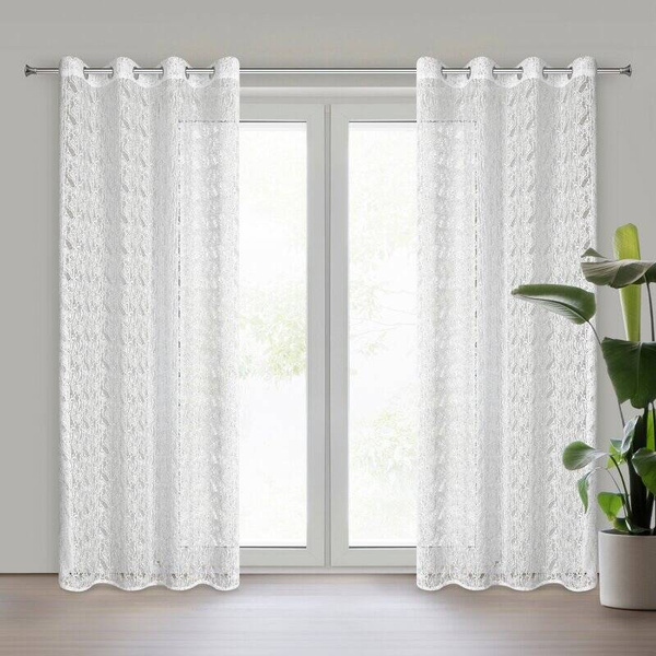 Gotova mrežasta zavjesa 140x250 koja ne zahtijeva glačanje Moni