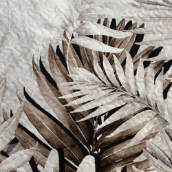 Baršunasti prekrivač za krevet 170x210 cm ukrašen botaničkim printom