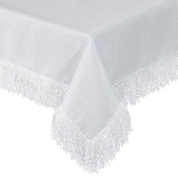 PREMIUM stolnjak 140x280 ukrašen lepršavim resama Jasper