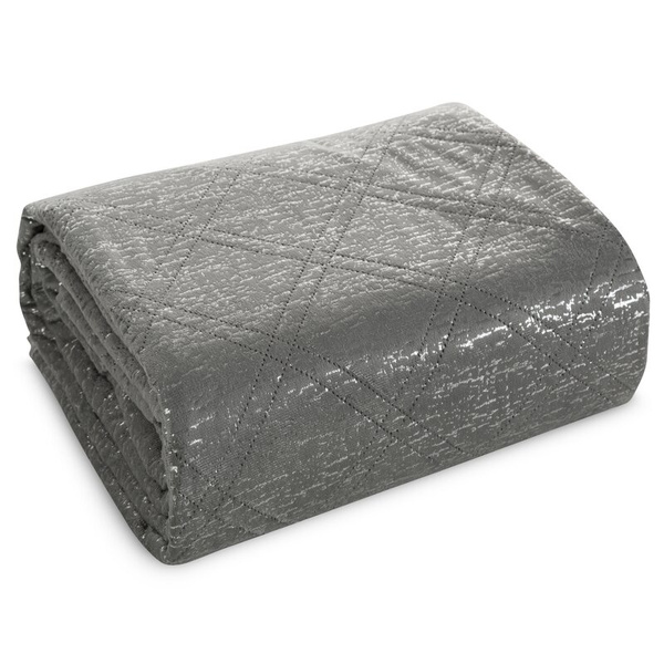 Prošiveni baršunasti prekrivač 170x210 sa sjajnim, iznošenim printom Luiz Blink