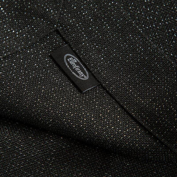 Crni stolnjak sa ukrasnim rubom i srebrnim koncem 145x260 Stella 1