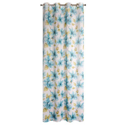 Zavjesa od svijetlog etamina sa printom cvijeća, poluprozirna 140x250 Sofia