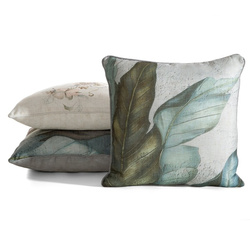 Dekorativna jastučnica 45x45 s lanenom strukturom i ukrasnim rubom LEN