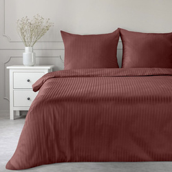 Premium prugasta posteljina za apartmane od pamučnog satena 220x200